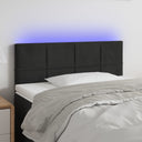 vidaXL Hoofdbord LED 80x5x78/88 cm fluweel lichtgrijs