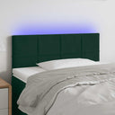 vidaXL Hoofdbord LED 80x5x78/88 cm fluweel lichtgrijs