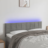 vidaXL Hoofdbord LED 80x5x78/88 cm fluweel lichtgrijs