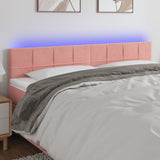 vidaXL Hoofdbord LED 80x5x78/88 cm fluweel lichtgrijs