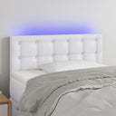 vidaXL Hoofdbord LED 80x5x78/88 cm kunstleer zwart