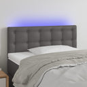 vidaXL Hoofdbord LED 80x5x78/88 cm kunstleer zwart