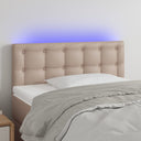 vidaXL Hoofdbord LED 80x5x78/88 cm kunstleer zwart