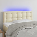 vidaXL Hoofdbord LED 80x5x78/88 cm kunstleer zwart