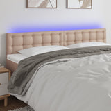 vidaXL Hoofdbord LED 80x5x78/88 cm kunstleer zwart