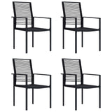 vidaXL Tuinstoelen 2 st PVC-rattan zwart
