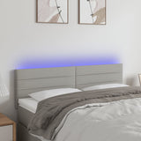 vidaXL Hoofdbord LED 80x5x78/88 cm stof lichtgrijs