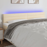 vidaXL Hoofdbord LED 80x5x78/88 cm stof lichtgrijs