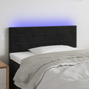 vidaXL Hoofdbord LED 80x5x78/88 cm fluweel lichtgrijs