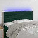 vidaXL Hoofdbord LED 80x5x78/88 cm fluweel lichtgrijs
