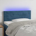 vidaXL Hoofdbord LED 80x5x78/88 cm fluweel lichtgrijs