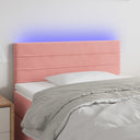 vidaXL Hoofdbord LED 80x5x78/88 cm fluweel lichtgrijs
