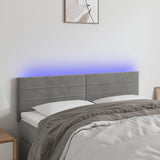 vidaXL Headboard LED 80x5x78/88 cm velvet light grey