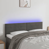 vidaXL Headboard LED 80x5x78/88 cm velvet light grey