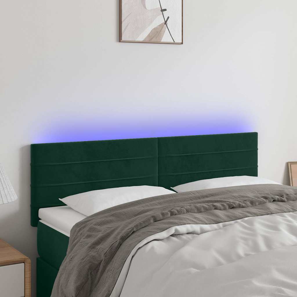 vidaXL Headboard LED 80x5x78/88 cm velvet light grey