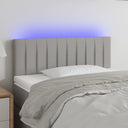 vidaXL Headboard LED 80x5x78/88 cm fabric light grey