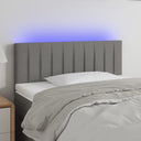 vidaXL Headboard LED 80x5x78/88 cm fabric light grey
