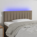 vidaXL Headboard LED 80x5x78/88 cm fabric light grey