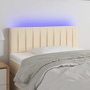 vidaXL Headboard LED 80x5x78/88 cm fabric light grey