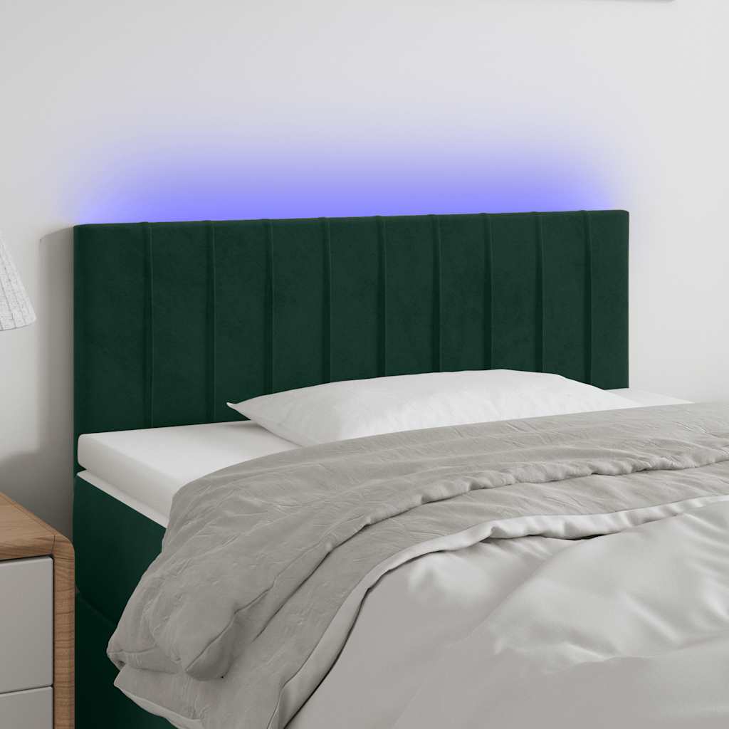 vidaXL LED Headboard 80x5x78/88 cm Velvet Light Grey