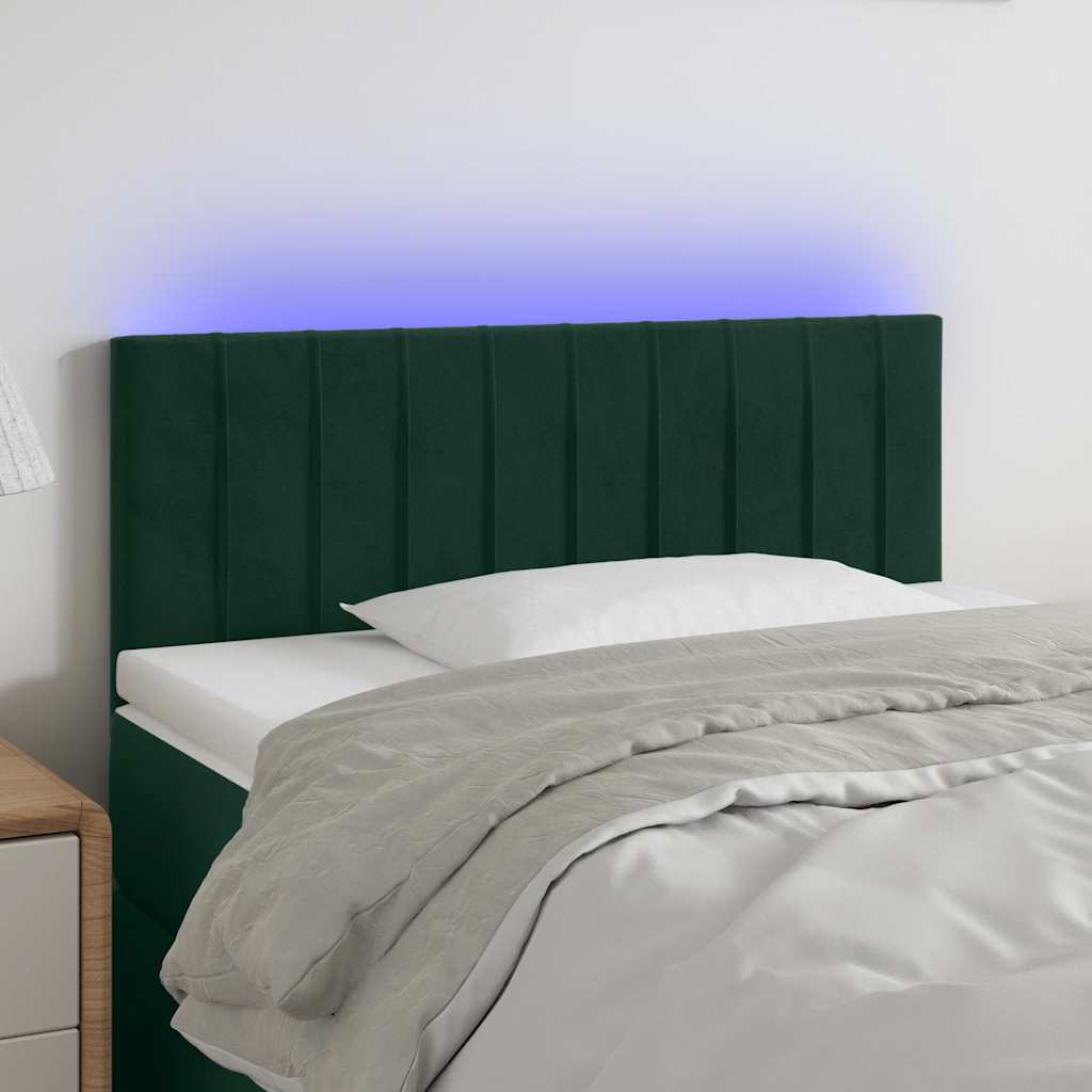 vidaXL LED Headboard 80x5x78/88 cm Velvet Light Grey