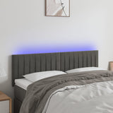 vidaXL LED Headboard 80x5x78/88 cm Velvet Light Grey
