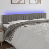 vidaXL LED Headboard 80x5x78/88 cm Velvet Light Grey