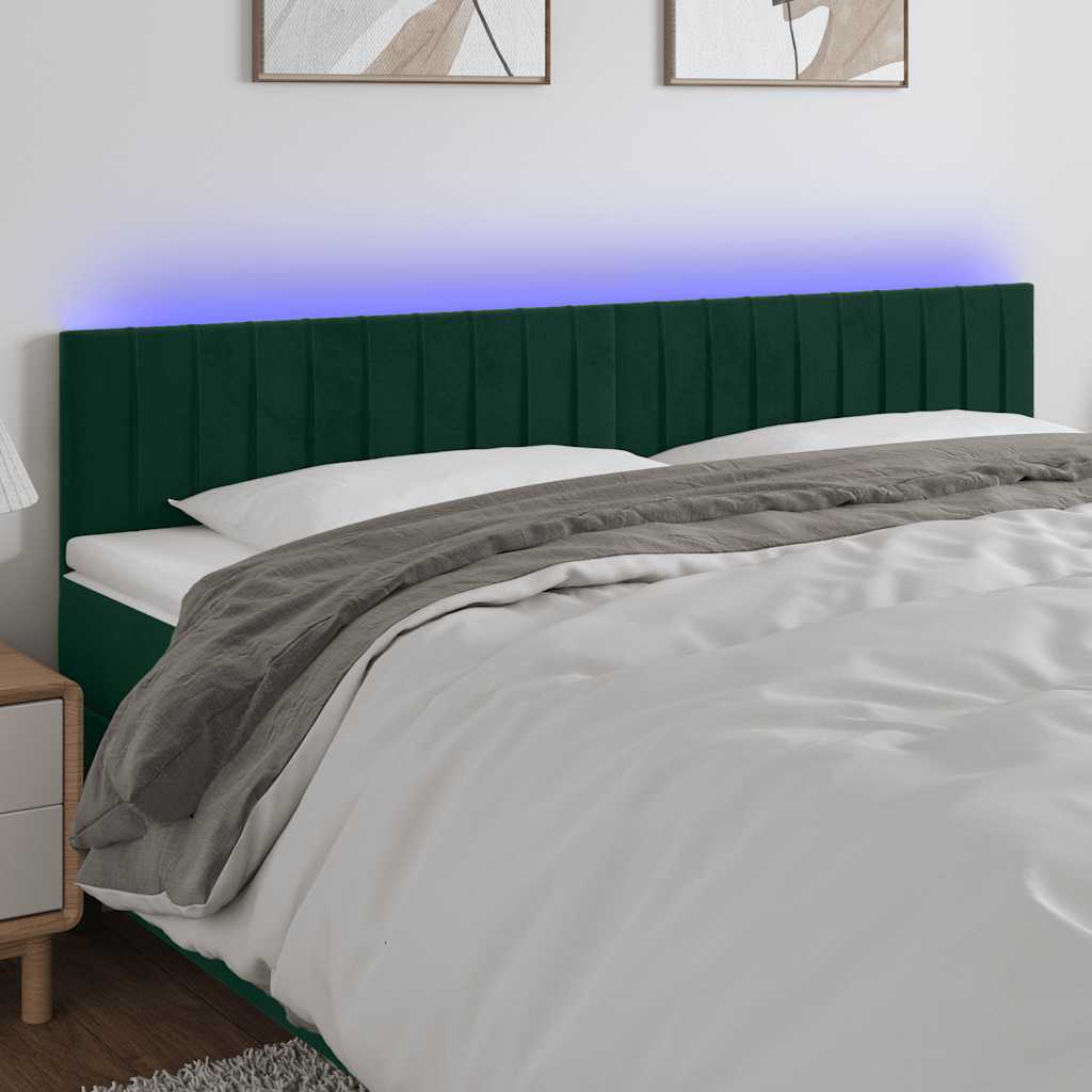 vidaXL LED Headboard 80x5x78/88 cm Velvet Light Grey