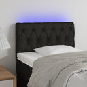 vidaXL Headboard LED 80x7x78/88 cm fabric light grey