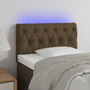 vidaXL Headboard LED 80x7x78/88 cm fabric light grey