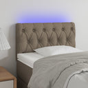vidaXL Headboard LED 80x7x78/88 cm fabric light grey