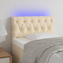 vidaXL Headboard LED 80x7x78/88 cm fabric light grey