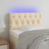 vidaXL Hoofdbord LED 80x7x78/88 cm stof lichtgrijs