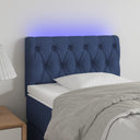 vidaXL Headboard LED 80x7x78/88 cm fabric light grey