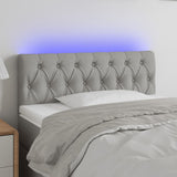 vidaXL Hoofdbord LED 80x7x78/88 cm stof lichtgrijs