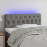 vidaXL Hoofdbord LED 80x7x78/88 cm stof lichtgrijs