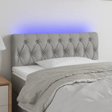 vidaXL Hoofdbord LED 80x7x78/88 cm stof lichtgrijs