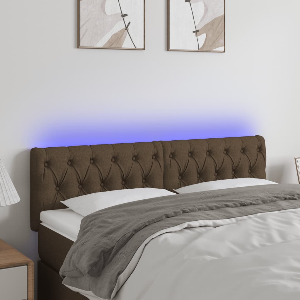 vidaXL Hoofdbord LED 80x7x78/88 cm stof lichtgrijs