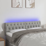 vidaXL Hoofdbord LED 80x7x78/88 cm stof lichtgrijs