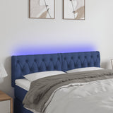 vidaXL Hoofdbord LED 80x7x78/88 cm stof lichtgrijs