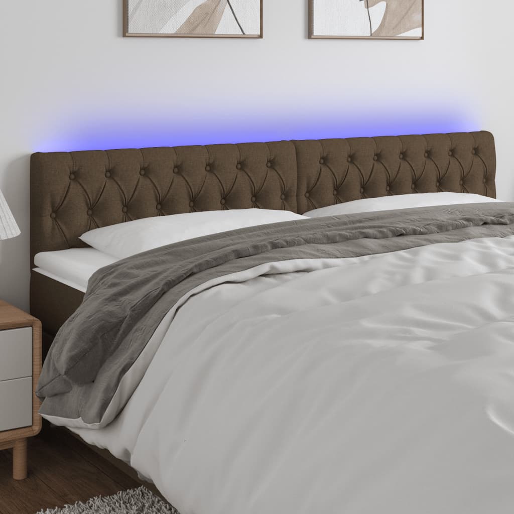 vidaXL Hoofdbord LED 80x7x78/88 cm stof lichtgrijs