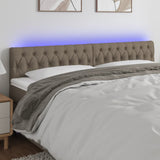 vidaXL Hoofdbord LED 80x7x78/88 cm stof lichtgrijs