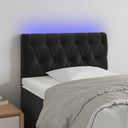 vidaXL Hoofdbord LED 80x7x78/88 cm fluweel lichtgrijs