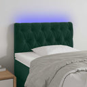 vidaXL Hoofdbord LED 80x7x78/88 cm fluweel lichtgrijs