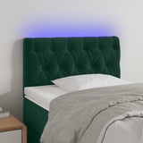 vidaXL Hoofdbord LED 80x7x78/88 cm fluweel lichtgrijs