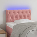 vidaXL Hoofdbord LED 80x7x78/88 cm fluweel lichtgrijs