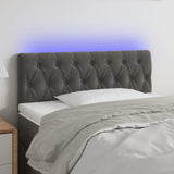 vidaXL Hoofdbord LED 80x7x78/88 cm fluweel lichtgrijs