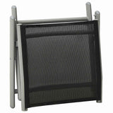 vidaXL 3-piece Lounge Set Textilene and Aluminium Black