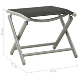 vidaXL 3-piece Lounge Set Textilene and Aluminium Black