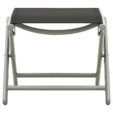 vidaXL 3-piece Lounge Set Textilene and Aluminium Black